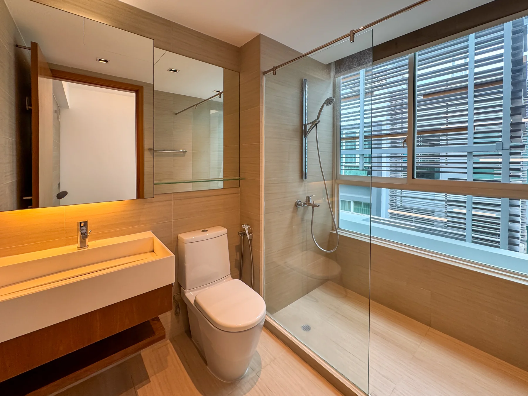 Bathroom in the north-east-facing Cabana home