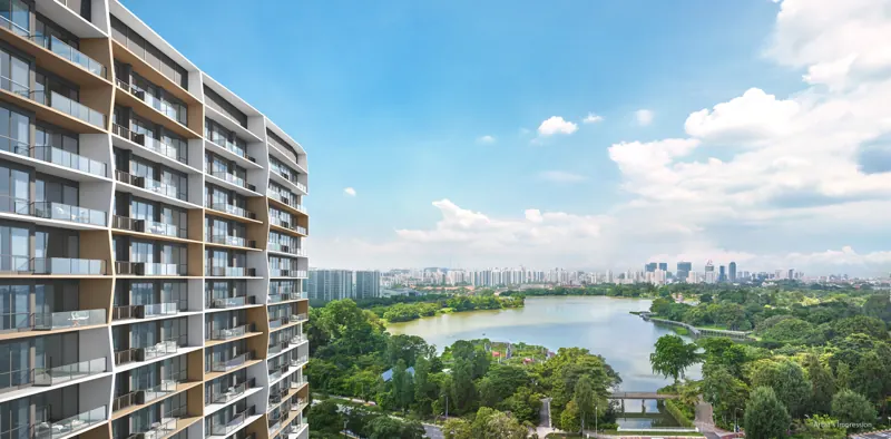 Lucerne Grand facade and lake outlook, artist’s impression