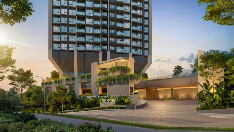 The Serra Residences arrival, artist’s impression