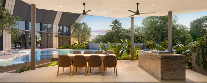 The Serra Residences bbq pavilion, artist’s impression