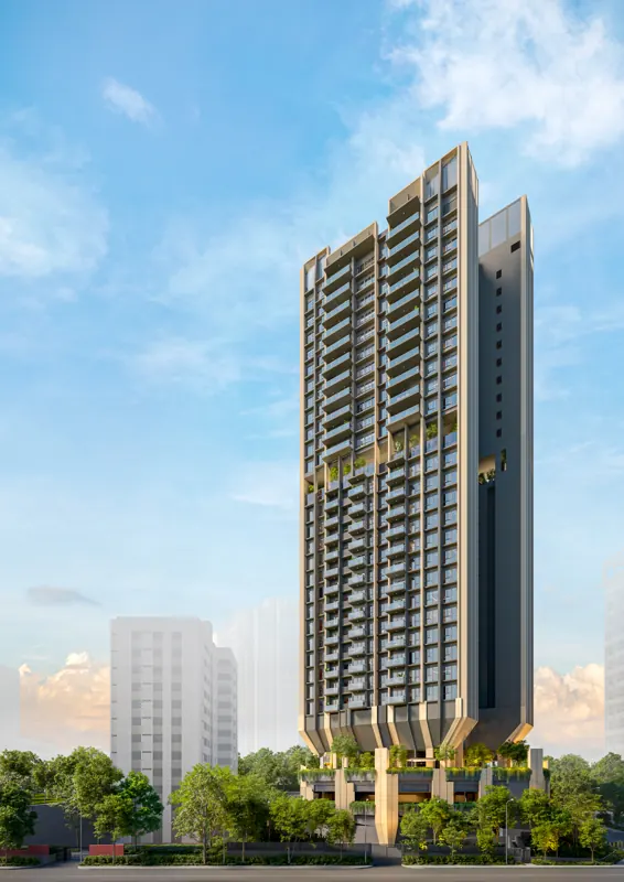 The Serra Residences rear elevation, artist’s impression