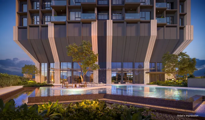 The Serra Residences spa pool, artist’s impression