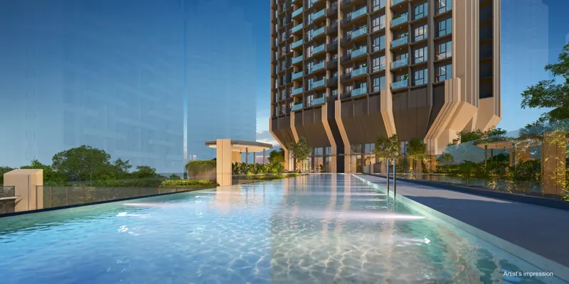 The Serra Residences 50-metre lap pool, artist’s impression