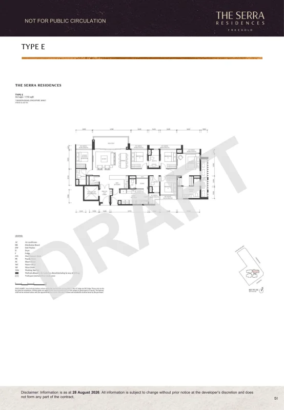 The Serra Residences draft floor plan Type E