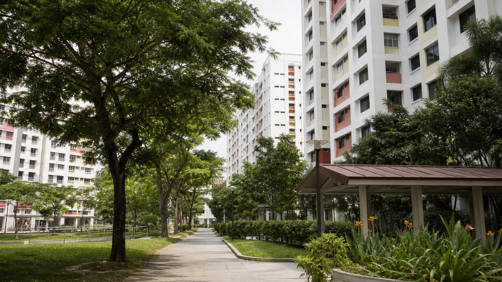 Illustrative view of a Singapore HDB resale estate
