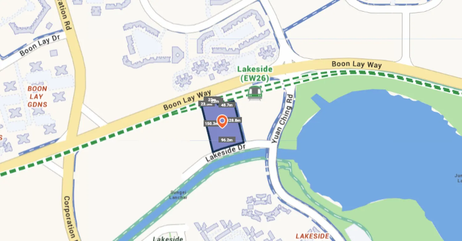 Lucerne Grand location map at Lakeside Drive beside Lakeside MRT