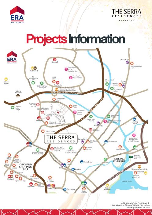 Preliminary location map of The Serra Residences near Novena