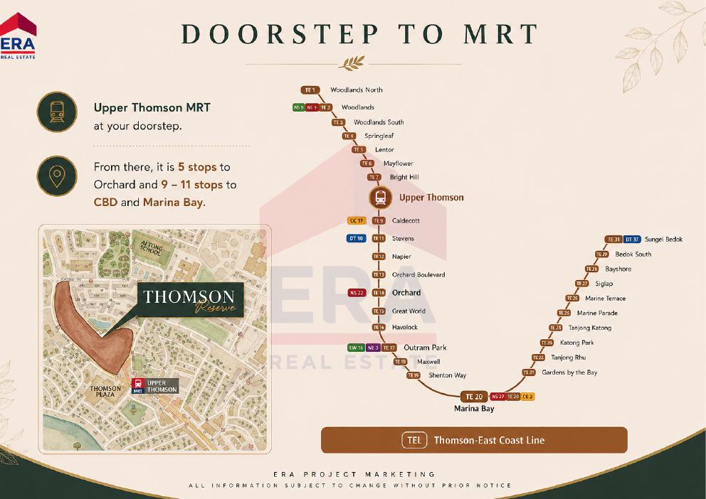 Preliminary transport map showing Upper Thomson MRT near Thomson Reserve
