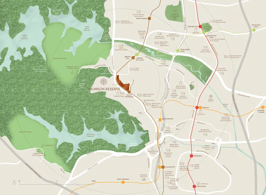 Thomson Reserve supplied location map