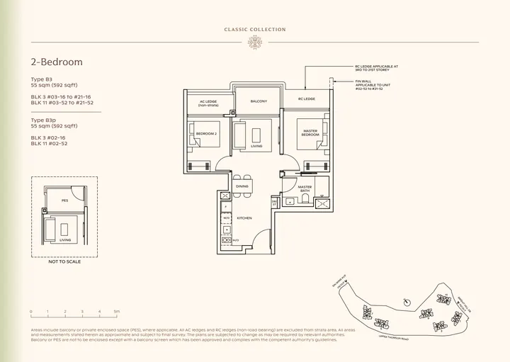 Thomson Reserve Type B3 2-bedroom layout from supplied booklet page 5