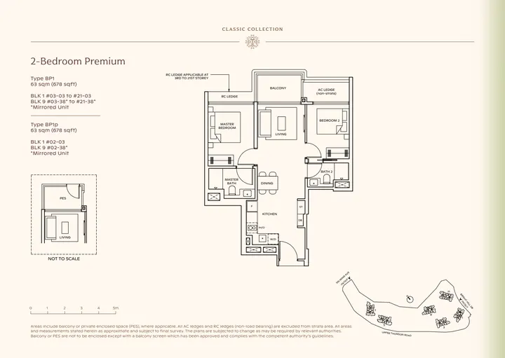 Thomson Reserve Type BP1 2-bedroom premium / premium + study layout from supplied booklet page 6