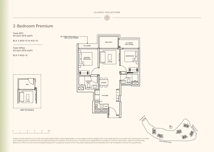 Thomson Reserve Type BP2 2-bedroom premium / premium + study layout from supplied booklet page 7