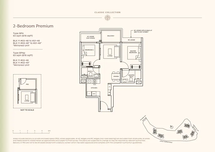 Thomson Reserve Type BP4 2-bedroom premium / premium + study layout from supplied booklet page 9