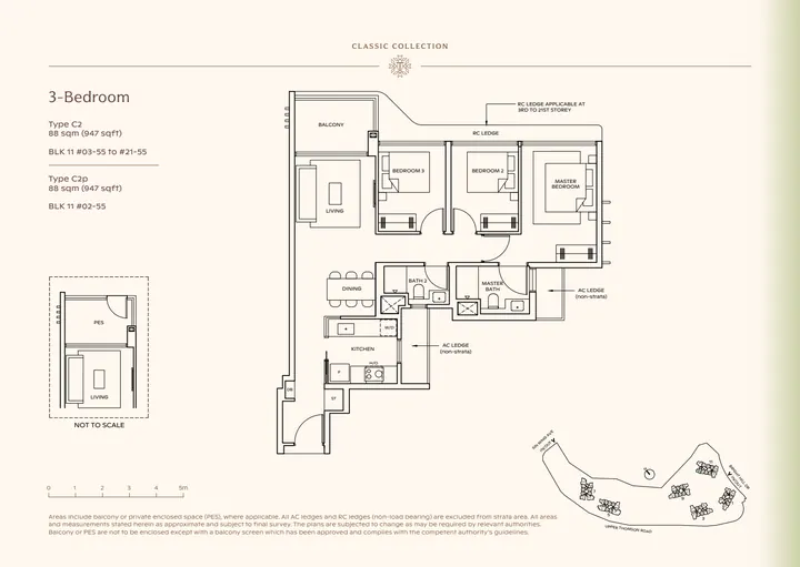 Thomson Reserve Type C2 3-bedroom layout from supplied booklet page 16