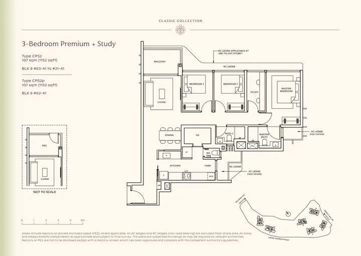 Thomson Reserve Type CPS2 3-bedroom premium / premium + study layout from supplied booklet page 25