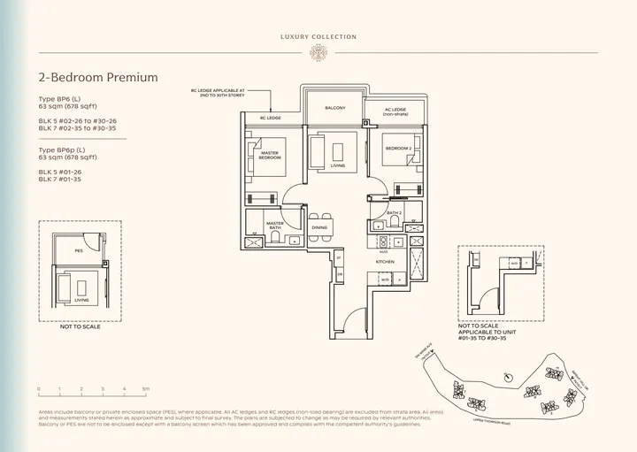 Thomson Reserve Type BP6 (L) 2-bedroom luxury collection layout from supplied booklet page 33