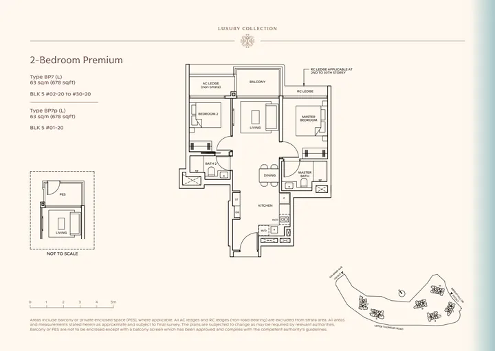 Thomson Reserve Type BP7 (L) 2-bedroom luxury collection layout from supplied booklet page 34