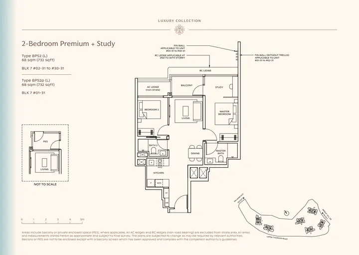 Thomson Reserve Type BPS2 (L) 2-bedroom luxury collection layout from supplied booklet page 35