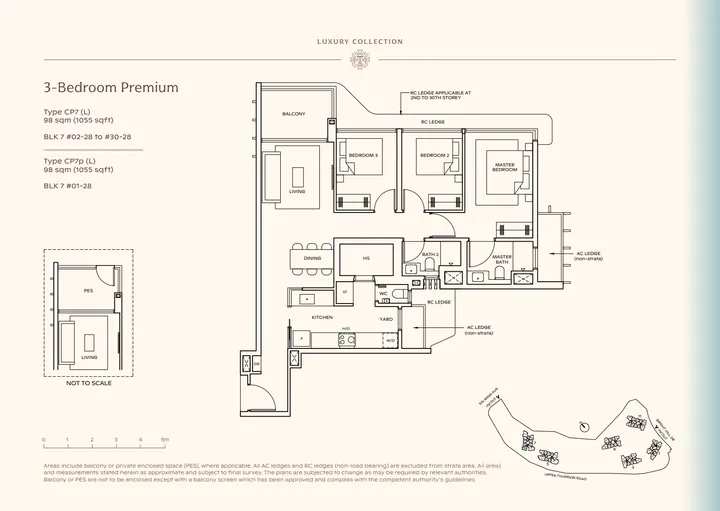 Thomson Reserve Type CP7 (L) 3-bedroom luxury collection layout from supplied booklet page 40