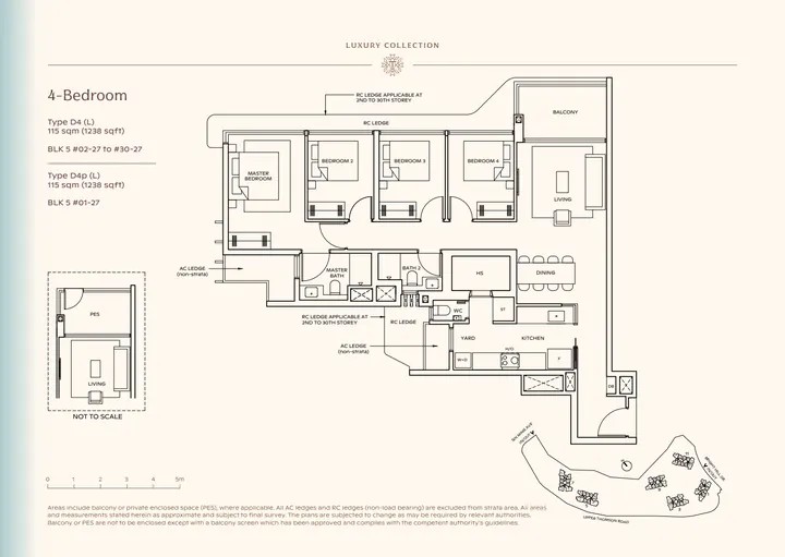 Thomson Reserve Type D4 (L) 4-bedroom luxury collection layout from supplied booklet page 41