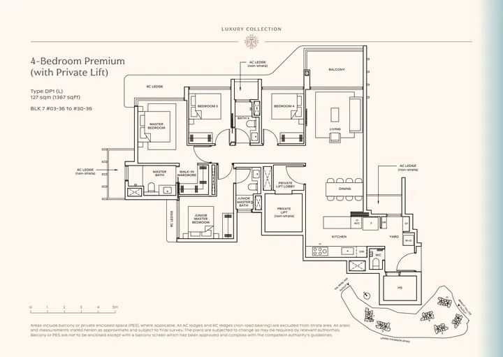 Thomson Reserve Type DP1 (L) 4-bedroom luxury collection layout from supplied booklet page 42