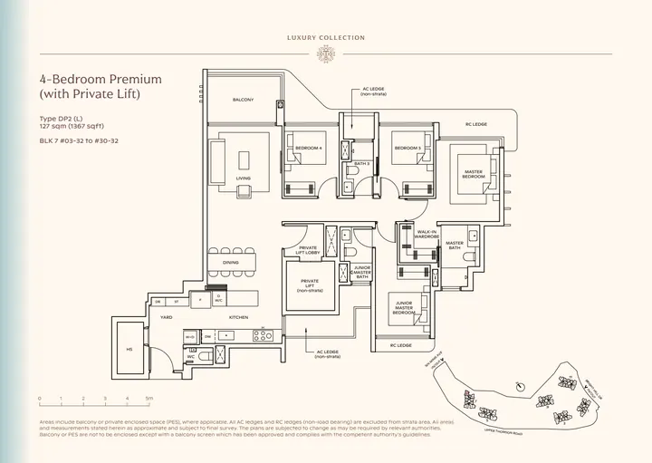 Thomson Reserve Type DP2 (L) 4-bedroom luxury collection layout from supplied booklet page 43