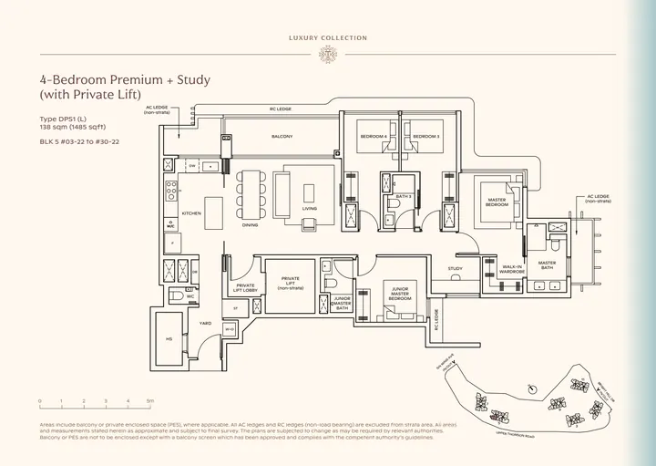 Thomson Reserve Type DPS1 (L) 4-bedroom luxury collection layout from supplied booklet page 44